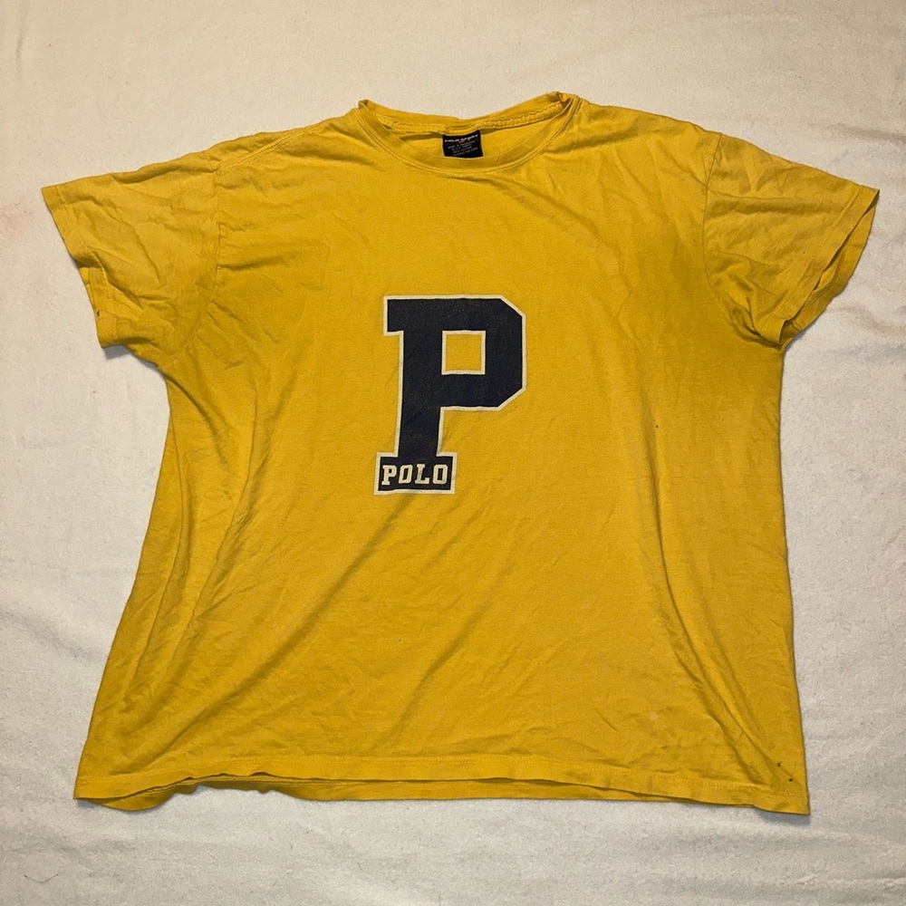 Polo Sport Ralph Lauren VTG 90s Y2K Yellow t shirt men’s L